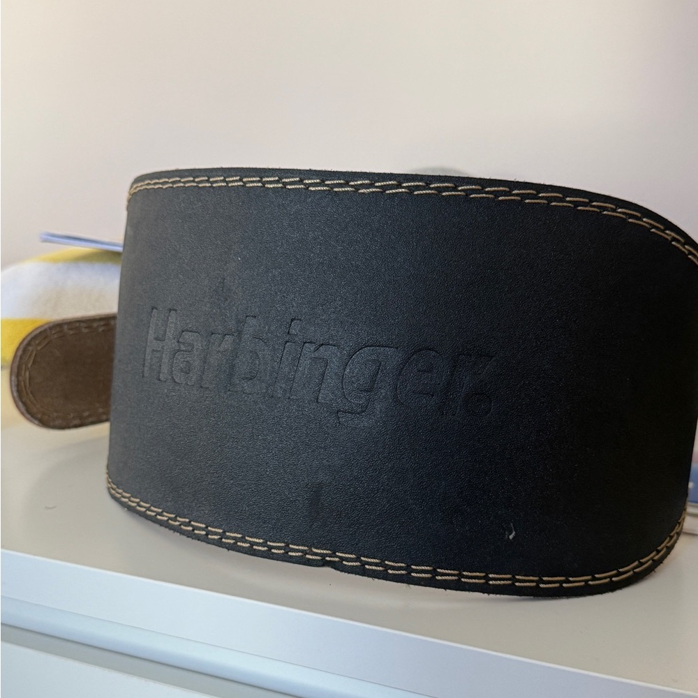 Harbinger 6'' Padded Leather Weightlifting Belt